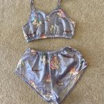 SheIn Lilac Cartoon Pajama Set Photo 0