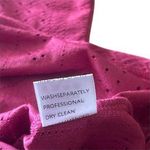 Eyelet Knit Top Short Sleeve Tunic Blouse Pink Cute Casual Size L Photo 3