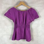 H&M Purple Cotton Smocked Babydoll Top Size 4 Photo 4