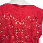 Tadashi Shoji  Red Laser Cut Dress Women’s Size 14 Sheath Lined Formal Photo 5