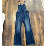 Mother The Swooner Weekender Flared Overalls Size 28 Blue Photo 2