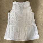 Loft  White Eyelet Lace Sleeveless Blouse Size XS Photo 3