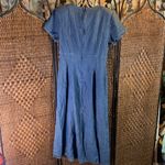 Vintage Floral and Denim Maxi Dress Size 10 Blue Photo 7
