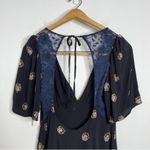 Free People Clove Mockingbird Mini Dress in Black Combo Size 2 Photo 10