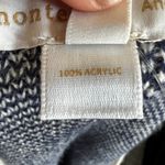 Monteau Blue Argyle Sweater Vest Preppy Academia Retro Small Photo 3