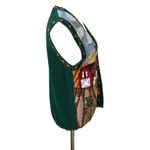 EAGLE'S EYE Vintage Hand Knit Sweater Harvest Pumpkins Fall RARE 1994 Size Med‎ Green Photo 4