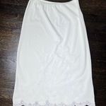 Vintage Deena Fine Lingerie White Embroidered Skirt Slip Size M Photo 6