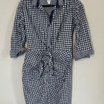 Gap Blue and White Gingham Shirt Dress Photo 0