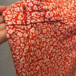 H&M  Women’s Long Floral Viscose Skirt Size 6 red pink Photo 5