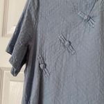 NWOT Cotton Short Sleeve Chinese Qipao Short Dress Light Blue Size M Photo 2