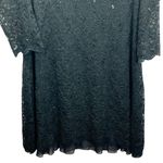 Tiana B  Lace Dress Black Size 12 Slip Dress Round Neck Above The Knee Festive Photo 6