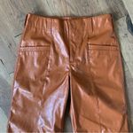 Free People  Star Crossed Lovers Straight Brown Vegan Faux Leather Pants … Photo 13