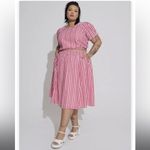 Torrid Pink Gingham Midi Seersucker Smocked Skirt, Cropped Top Set size 6X Photo 1