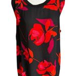 CAbi Black & Red Floral Blouse Women Basic Top Size Small | 47-32 Photo 0