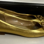 Leather Elegant Gold Women's Shoes Size 7 Photo 0