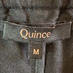 Quince  Black 100% European Linen Relaxed Fit Straight Leg Pants Women’s Medium Photo 3