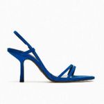 ZARA  Electric Blue Strappy Heels Sandals NWT Size 8 Photo 2