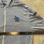 Disney Parks Hoodie Women XL Blue Epcot World Showcase Patriotic Mickey Zip USA Photo 6