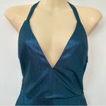 Revolve  NBD X NAVEN Blue Metallic Halter Dress Photo 4