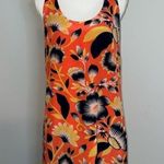 J.Crew 100% Silk  Floral Short Dress Blue Orange Women’s 6 Photo 0