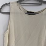 Eileen Fisher Long Silk Georgette Crepe Bateau Neck Long Shell Bone Size S Small Photo 1