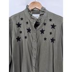 The Shirt‎ By Rochelle Behrens The Star Shirt Green Black Blouse XL Photo 1