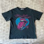 Free People Black Pink Blue Rolling Stones 78 Ticket Boyfriend Oversized T-Shirt Photo 84