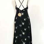 Honey Punch Ruffle Shoulder Cross Strap Floral Dress Photo 6