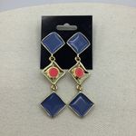 Vintage 90s Stylish Gold Tone Funky Earrings Multiple Photo 1