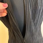 Laundry by Shelli Segal  Black Pleated Midi Dress Size 4 Photo 8