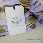 NEW Free People x Beth Richards delray 70’s floral bikini top, purple, size XS Purple Photo 9