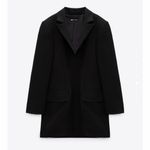 ZARA Bloggers Fav Black Pocket Blazer Long Sleeves Dress Lapel Collar Size M Photo 9