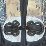 Violet Kay Silk Blend Kimono Blouse Sweater Top Jacket Size Small Women's Black Photo 3