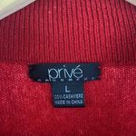 Prive 100% Cashmere Red Long Sleeve Mock Turtleneck Sweater L Size L Photo 2