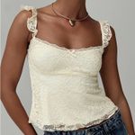 Princess Polly NWT lace top Cream us 2 frill strap embroidered Photo 0