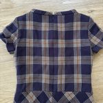 Brooks Brothers Dress Size 4 Plaid Wool Drop Waist Dress Short Sleeve Preppy Photo 8