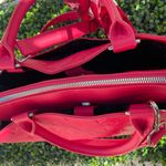 Betsey Johnson Vibrant Pink Satchel with Floral scarf. Photo 3