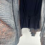 Mint Velvet Sheer Snake Print Fit & Flare Trapeze Asymmetrical Midi Dress 18 Blue Photo 8