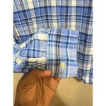 Ralph Lauren Lauren ‎ Denim Plaid Button Down Shirt Womens Small Blue White Photo 8