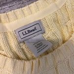 L.L.Bean  SWEATER VEST Sz S-REG YELLOW CABLE KNIT SLEEVELESS PULLOVER 100% COT#99 Photo 4
