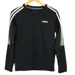 Adidas  Women's Three Stripes Pullover Crewneck Sweatshirt Black Photo 0