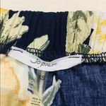 Soprano NWT JCPenny  XS Navy Blue Floral Yellow Rose Tunic Dress Summer Fall Mini Photo 5