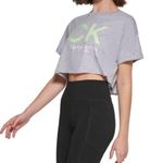 Calvin Klein Cropped Logo T Shirt in Gray, Plus Size XX-Large New w/Tag Photo 0