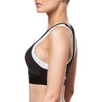 Lilybod NEW S Petta Color Block High Neck Racerback Sports Bra Black White Photo 7