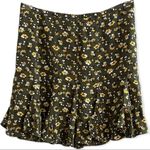 Veronica Beard NEW  Olive Floral-Print Flounce Mini Skirt Photo 3