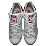 Adidas  Women’s Size 6 White Bold Pink Leather Stan Smith Shoes Sneakers Photo 2