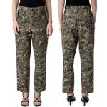 Zadig & Voltaire Pilote Camouflage Mid-Rise Straight Ankle Pants Green 36 / 4 Photo 1