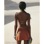 Cult Gaia  Leslie Knit Dress in Spice Large New Womens Mini Metallic Cocktail Photo 12