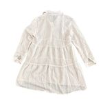 Lovestitch NEW  Summer Breeze Sheer Popover Tunic Cream Small Boho Beachy Light Photo 3