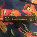 ZARA Floral Brocade Oriental Crop Mandarin Collar Frog Closures Jacket Size XS Photo 4